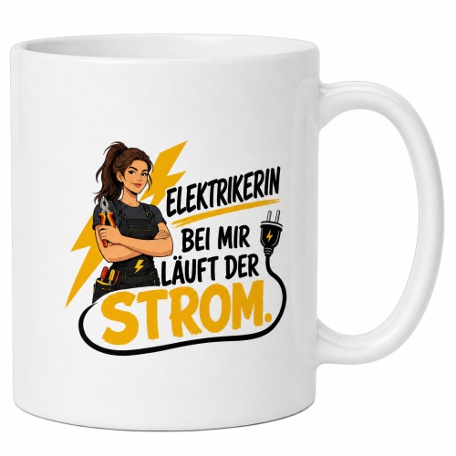 Tasse »Elektrikerin – Bei mir läuft der...