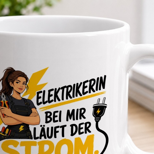 Tasse »Elektrikerin – Bei mir läuft der Strom«