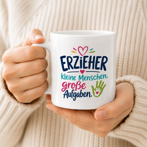 Tasse »Erzieher – kleine Menschen, große Aufgaben«