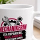 Tasse »Mechanikerin – Ich repariere, was andere aufgegeben haben«