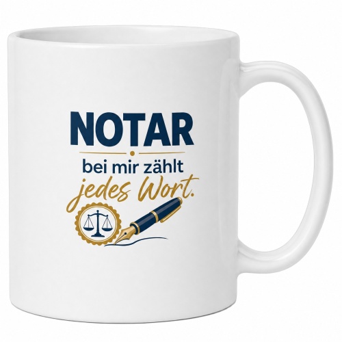 Tasse »Notar – bei mir zählt jedes...