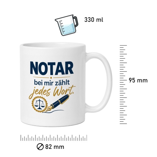 Tasse »Notar – bei mir zählt jedes Wort«