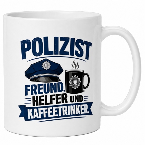 Tasse »Polizist Freund, Helfer und...