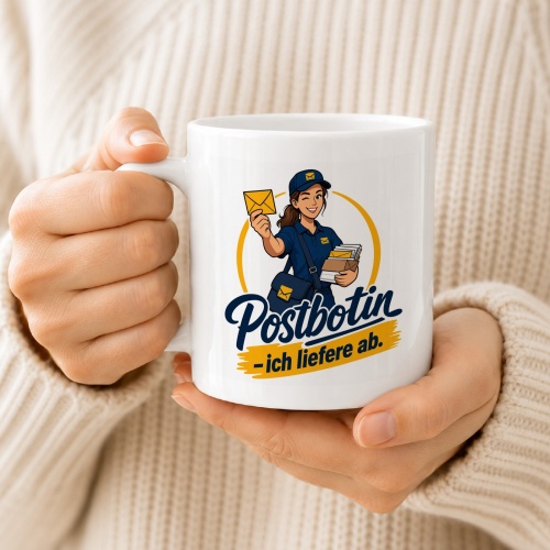 Tasse »Postbotin – ich liefere ab.«