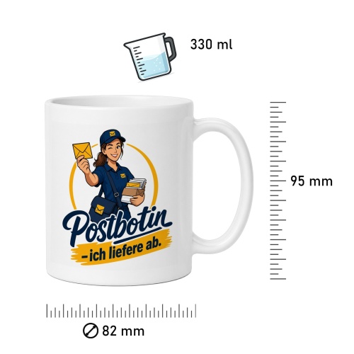 Tasse »Postbotin – ich liefere ab.«