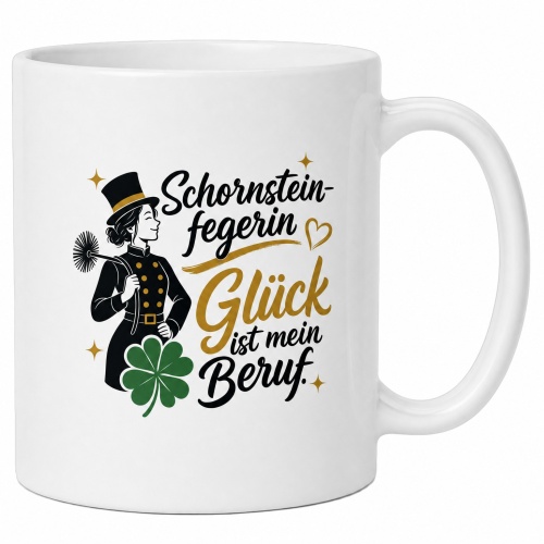 Tasse »Schornsteinfegerin – Glück ist...