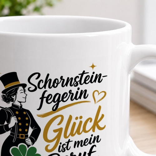 Tasse »Schornsteinfegerin – Glück ist mein Beruf«