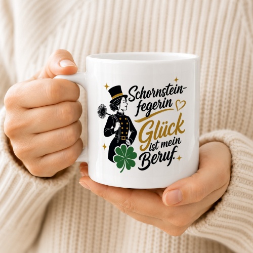 Tasse »Schornsteinfegerin – Glück ist mein Beruf«