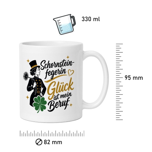 Tasse »Schornsteinfegerin – Glück ist mein Beruf«