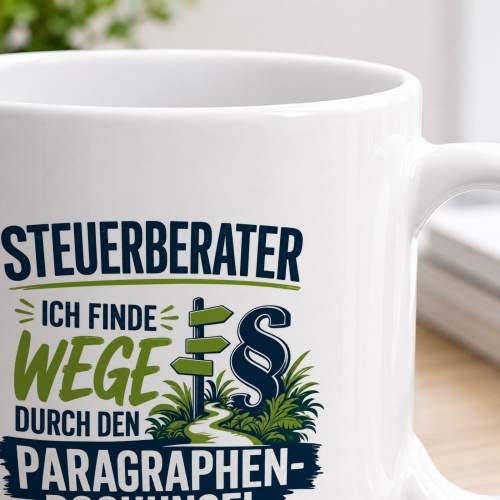 Tasse »Steuerberater – Ich finde Wege durch den Paragraphendschungel«