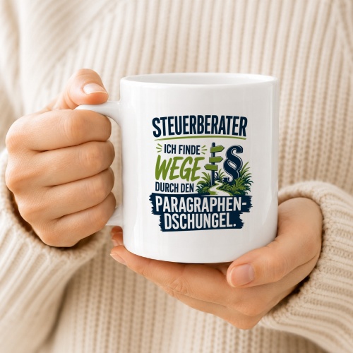 Tasse »Steuerberater – Ich finde Wege durch den Paragraphendschungel«