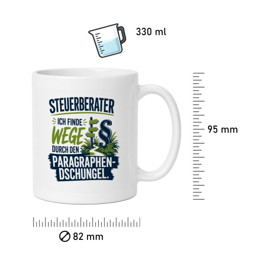 Tasse »Steuerberater – Ich finde Wege durch den Paragraphendschungel«