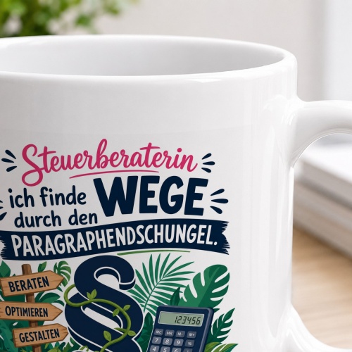 Tasse »Steuerberaterin – Wege durch den Paragraphendschungel«