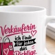 Tasse »Verkäuferin – ich finde für jeden das Richtige«