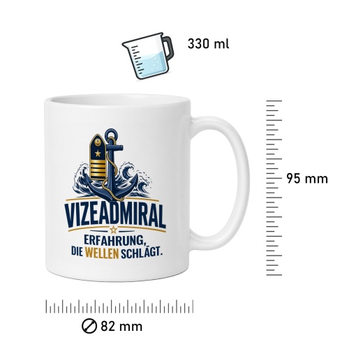 Tasse »Vizeadmiral – Erfahrung, die Wellen schlägt«