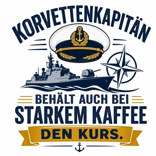 Tasse »Korvettenkapitän behält auch bei...