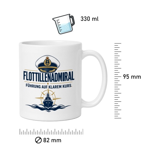 Tasse »Flottillenadmiral – Führung auf klarem Kurs«