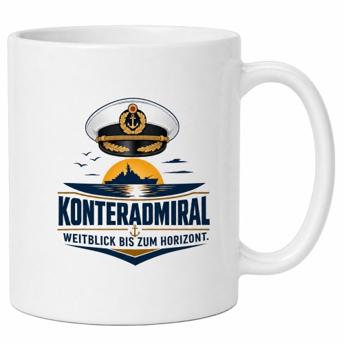 Tasse »Konteradmiral – Weitblick bis zum...