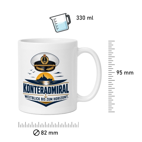Tasse »Konteradmiral – Weitblick bis zum Horizont«