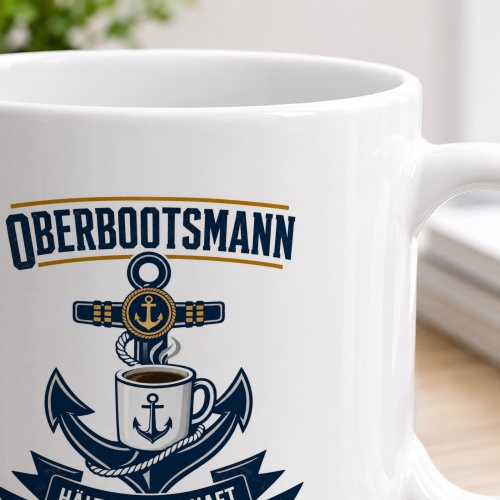 Tasse »Oberbootsmann hält Mannschaft und Kaffeetasse auf Kurs«