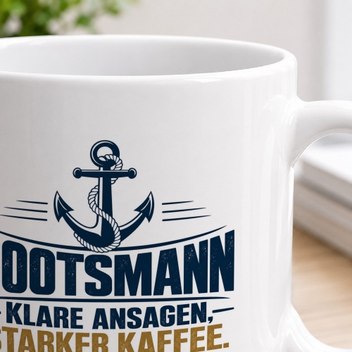 Tasse »Bootsmann – Klare Ansagen, starker Kaffee«