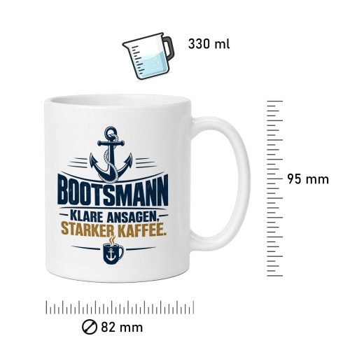 Tasse »Bootsmann – Klare Ansagen, starker Kaffee«