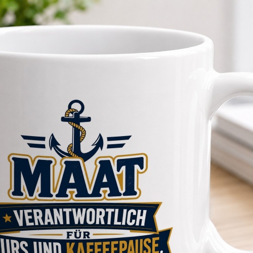 Tasse »Maat – verantwortlich für Kurs und Kaffeepause«