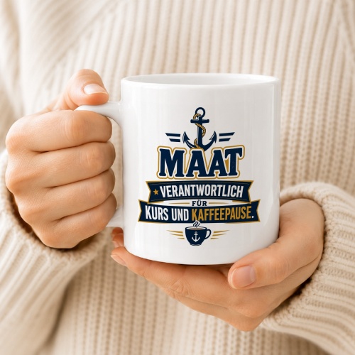Tasse »Maat – verantwortlich für Kurs und Kaffeepause«