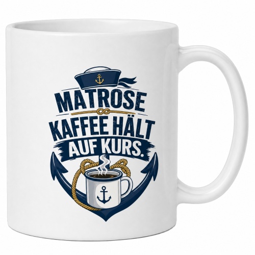 Tasse »Matrose Kaffee hält auf Kurs«