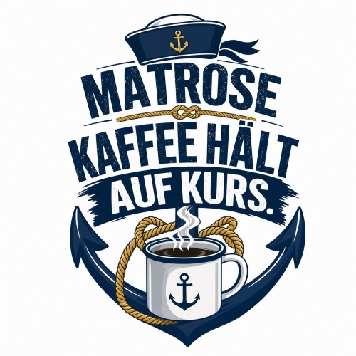 Tasse »Matrose Kaffee hält auf Kurs«