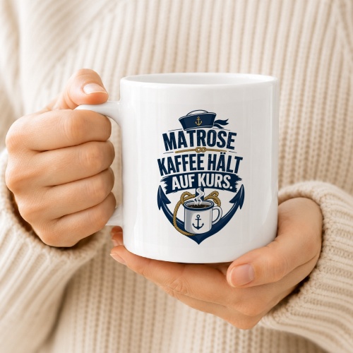 Tasse »Matrose Kaffee hält auf Kurs«