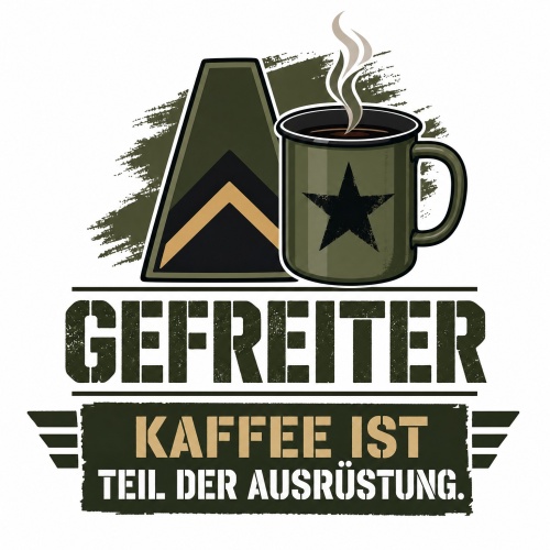 Tasse »Gefreiter – Kaffee ist Teil der...