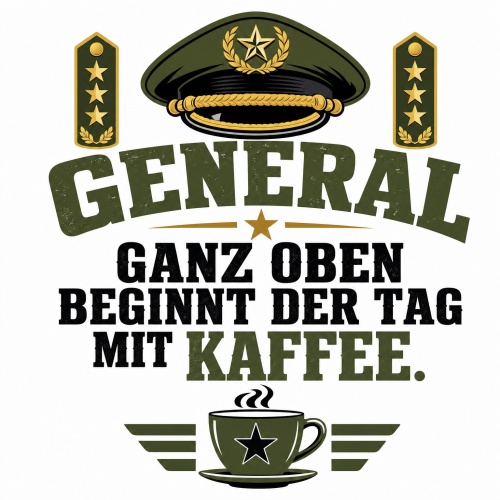 Tasse »General – Ganz oben beginnt der Tag...