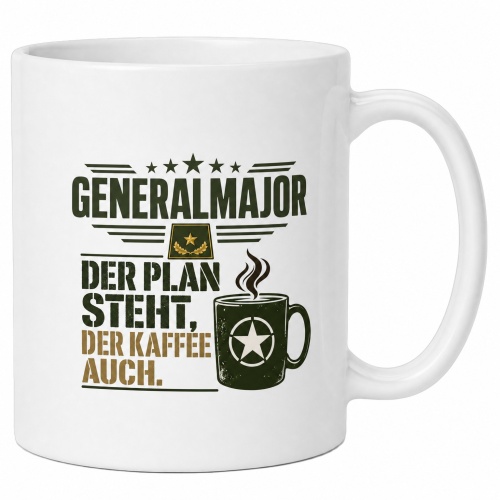 Tasse »Generalmajor – Der Plan steht, der...