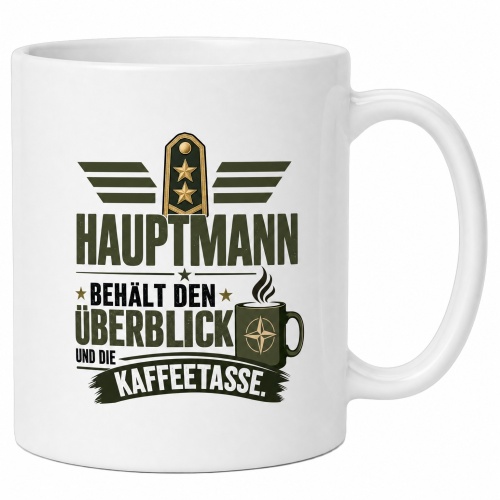 Tasse »Hauptmann behält den Überblick«