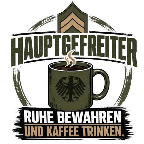 Tasse »Hauptgefreiter – Ruhe bewahren und...