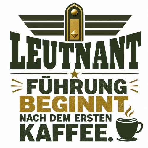 Tasse »Leutnant – Führung beginnt nach...