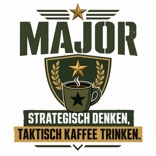 Tasse »Major – Strategisch denken, taktisch...