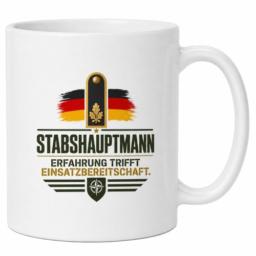 Tasse »Stabshauptmann – Erfahrung trifft...