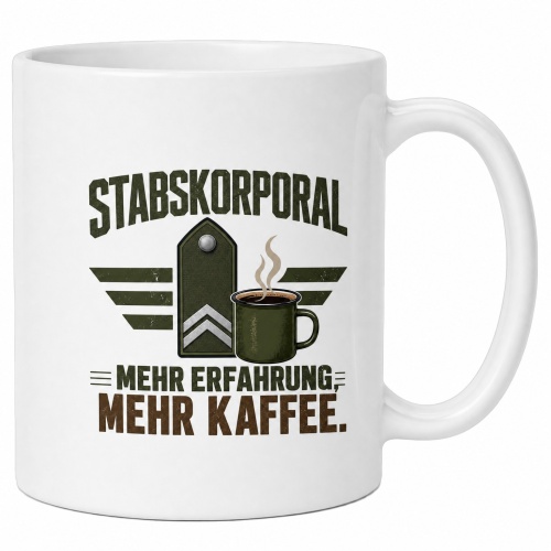 Tasse »Stabs­korporal – Mehr Erfahrung,...