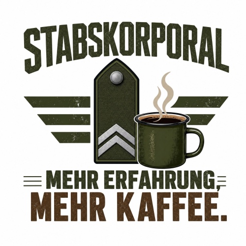 Tasse »Stabs­korporal – Mehr Erfahrung,...