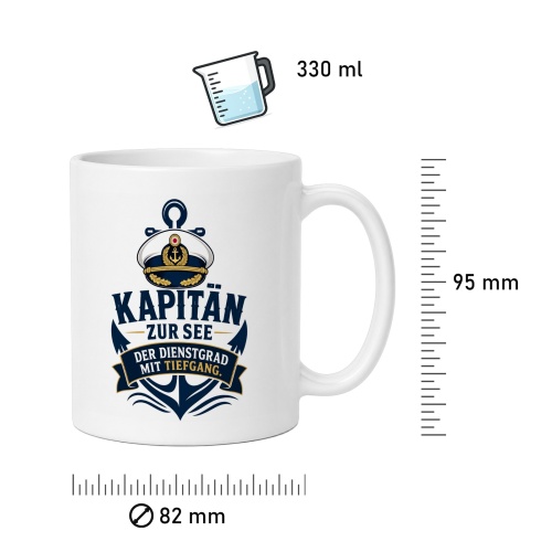 Tasse »Kapitän zur See – Der Dienstgrad mit Tiefgang«