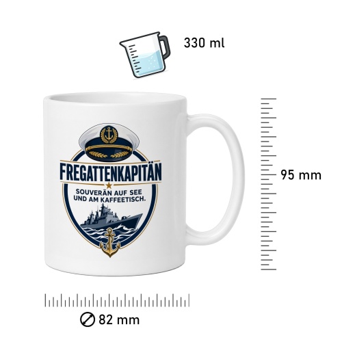 Tasse »Fregattenkapitän – Souverän auf See und am Kaffeetisch«