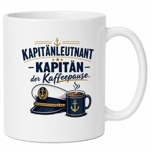 Tasse »Kapitänleutnant – Kapitän...