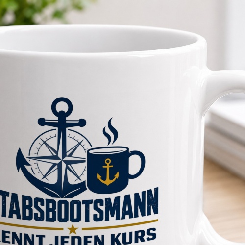 Tasse »Stabsbootsmann kennt jeden Kurs und jede Kaffeemaschine«