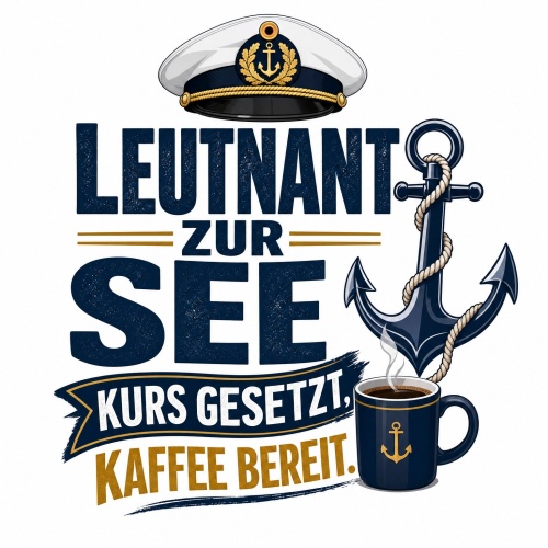 Tasse »Leutnant zur See – Kurs gesetzt«