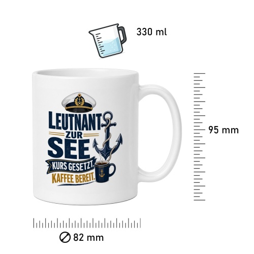 Tasse »Leutnant zur See – Kurs gesetzt«