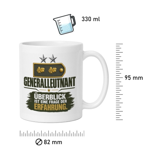 Tasse »Generalleutnant – Überblick ist Erfahrung«