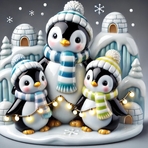 Tasse »Weihnachtspinguine«
