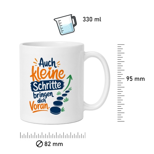 Tasse »Auch kleine Schritte bringen dich voran«